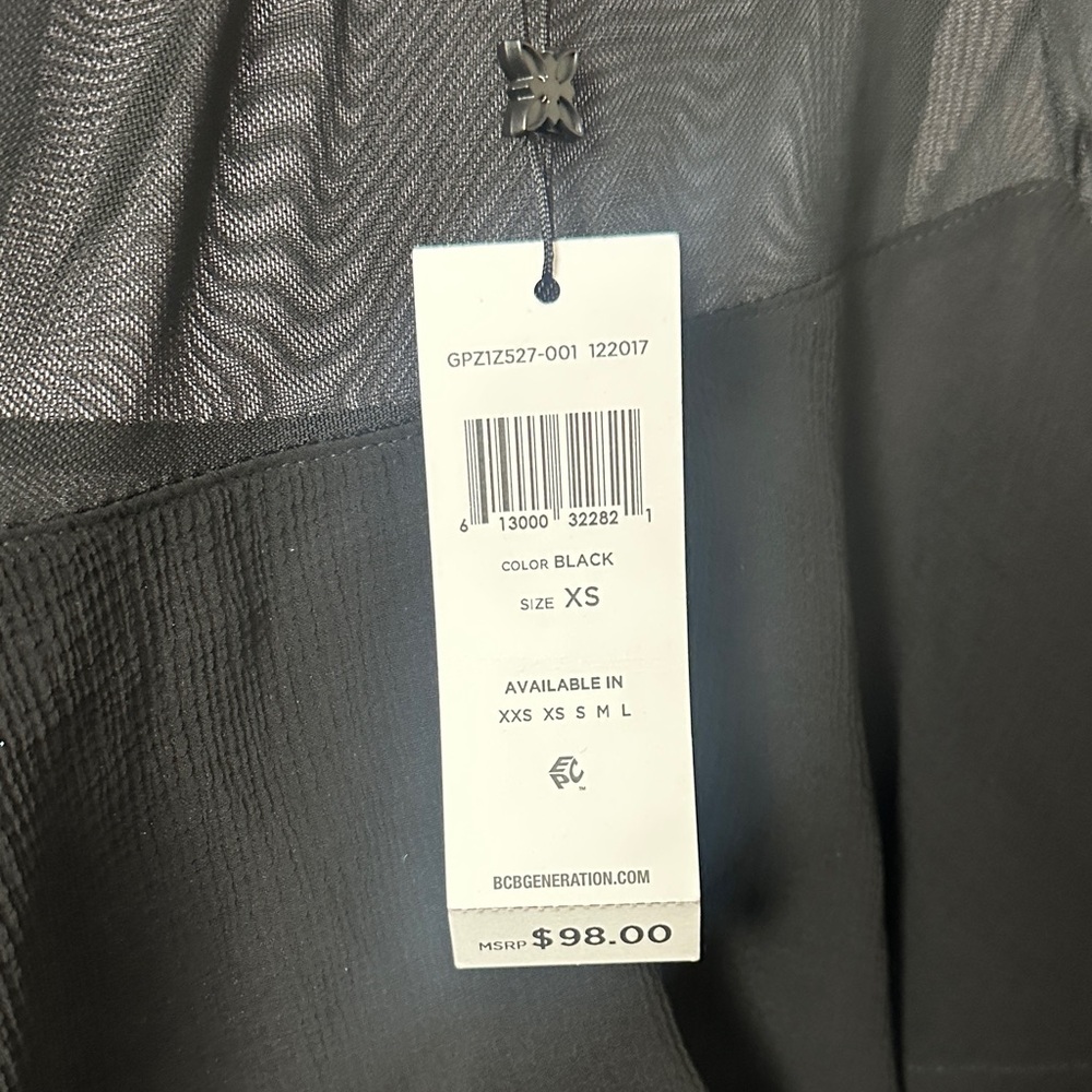 BCBGeneration Black Layered Ruffle Blouse - Picture 2 of 2